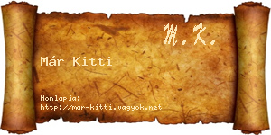 Már Kitti névjegykártya