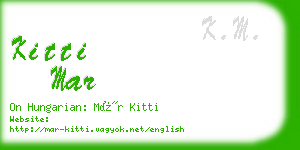 kitti mar business card